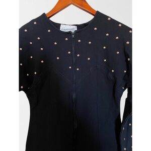 Vintage 80s Ceduxion Studded Black Jumpsuit |  Rare Find!